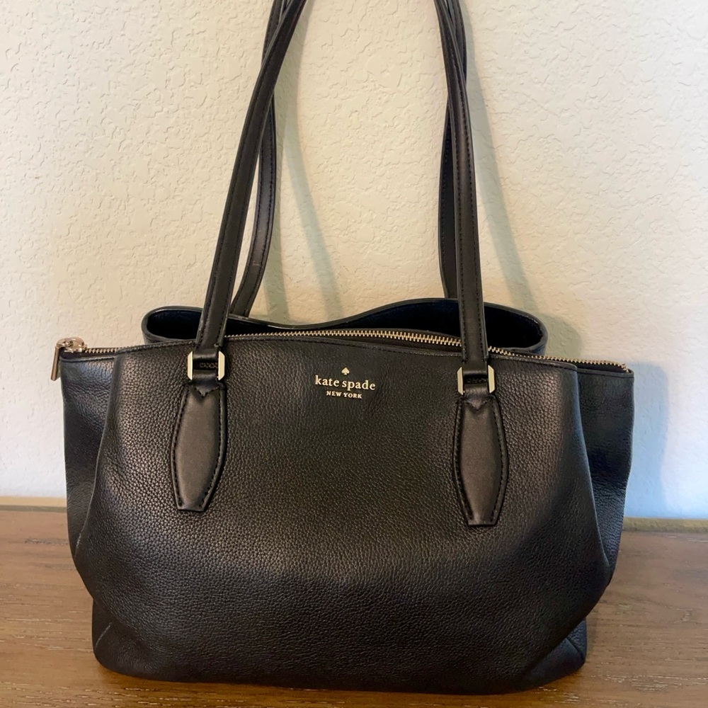 Kate Spade Black Pebbled Leather Shoulder Bag